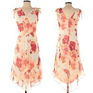 Vintage Y2K Sfuzi Midi Dress Floral Fairycore Cottage Summer Picnic Jrs Size 5